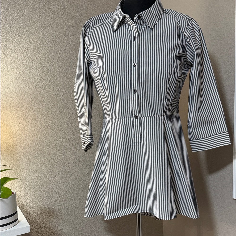 Striped Button-Up Blouse